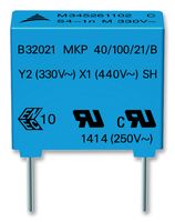 TDK B32021A3103M289 Safety Capacitor, Metallized PP, Radial Box - 2 Pin, 0.01 µF, ± 20%, Y2, Through Hole
