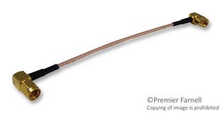 AMPHENOL RF 135104-01-06.00 RF / Coaxial Cable Assembly, 6 ", 152.4 mm, RG316, SMA Right Angle Plug, SMA Right Angle Plug