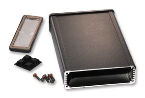 HAMMOND 1457L1601EBK. Metal Enclosure, Shielded, Watertight, Extruded, Anodized, IP54, EMI/RFI Box, Extruded Aluminium