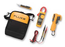 FLUKE FLUKE 62MAX+/323/1AC Temperature Test Kit, 62MAX+ IR Thermometer, 323 True-rms Clamp Meter, 1AC II Voltage Detector