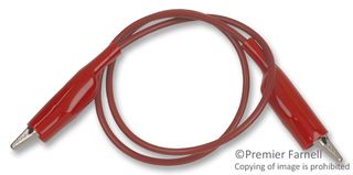 POMONA AL-B-24-2 Test Lead, Crocodile Clip to Crocodile Clip, Red, 60 V, 5 A, 609.6 mm
