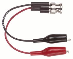 POMONA 2886 Test Lead, BNC Plug to Crocodile Clips x 2, 45 Vrms, 149 mm