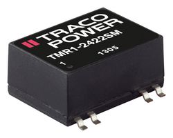 TRACO POWER TMR 1-1223SM Isolated Surface Mount DC/DC Converter, ITE, 2:1, 1 W, 2 Output, 15 V