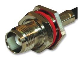 AMPHENOL RF 31-6507 RF / Coaxial Connector, TNC Coaxial, Straight Bulkhead Jack, Solder, 50 ohm, LMR-200