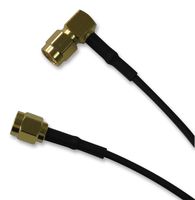 AMPHENOL RF 135103-02-M0.25 RF / Coaxial Cable Assembly, 9.84 ", 250 mm, RG174/U, SMA Right Angle Plug, SMA Straight Plug
