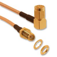 AMPHENOL RF 135111-02-M0.75 RF / Coaxial Cable Assembly, 29.53 ", 750 mm, RG174/U, SMA Right Angle Plug, SMA Bulkhead Jack