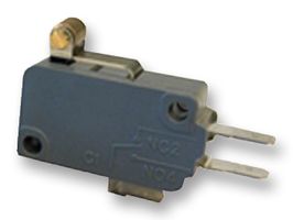 OMRON ELECTRONIC COMPONENTS V-165-1C25 BY OMI Microswitch, Miniature, Short Hinge Roller Lever, SPDT, Quick Connect, 16 A