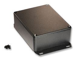 HAMMOND 1590YFLBK Metal Enclosure, Small, Diecast Aluminium, 42 mm, 92 mm, 92 mm, IP54