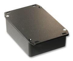 HAMMOND 1590BBSFLBK. Metal Enclosure, Diecast, Flanged Lid, IP54, Wall Mount, Diecast Aluminium, 42.1 mm, 94 mm, 148 mm