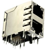 AMP - TE CONNECTIVITY 6368011-1 Modular Connector, Modular Jack, 2 x 1 (Stacked), 8P8C, Cat5, Through Hole Mount