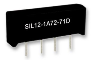 STANDEXMEDER SIL05-1A72-71DHR Reed Relay, SPST-NO, 5 VDC, SIL Series, Through Hole, 1 kohm, 1 A