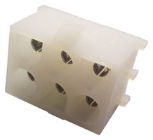 AMP - TE CONNECTIVITY 350762-4 Rectangular Power Connector, 6 Contacts, Universal MATE-N-LOK, Through Hole Mount