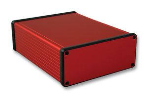 HAMMOND 1455Q1601RD. Metal Enclosure, 1455 Series, Extruded With Metal End Panels, Small, Extruded Aluminium, 51.5 mm
