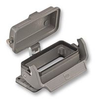 HARTING 09 30 016 0318 Heavy Duty Connector, Metal Cover, Low profile, Base, Bulkhead Mount, Aluminium Body, 1 Lever, 16B