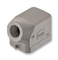 HARTING 19 30 006 1541 Heavy Duty Connector, M25 Side Entry, 2 Pegs, Low Profile, Hood, Side Entry, Aluminium Body