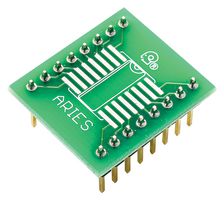 ARIES LCQT-SOIC16W IC Adapter, 16-SOICW to 16-DIP, 2.54mm Pitch Spacing, 15.24mm Row Pitch