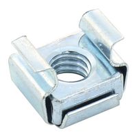 TR FASTENINGS M6-CNSTWZ50 Caged Nut, M6, Carbon Steel, 2.5 mm, Zinc