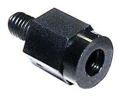 ETTINGER 005.43.415 Standoff, Black Plated, Nylon 6.6 (Polyamide 6.6), M3, Hex Male-Female, 15 mm, 19 mm