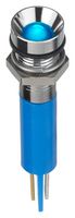 APEM Q8R1CXXB12E LED Panel Mount Indicator, Blue, 12 VDC, 8 mm, 20 mA, 1.6 cd, IP67