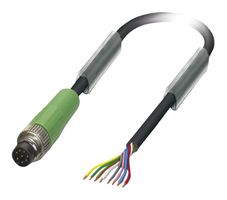 PHOENIX CONTACT 1404180 Sensor Cable, M8 Plug, Free End, 8 Positions, 3 m, 9.8 ft