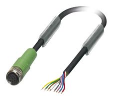 PHOENIX CONTACT 1404187 Sensor Cable, M8 Receptacle, Free End, 8 Positions, 1.5 m, 4.9 ft