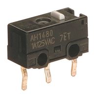 PANASONIC ASQ10230 Microswitch, Turquoise Stroke, Snap Action, Pin Plunger, SPST-NO, Wire Leaded, 100 mA, 30 V