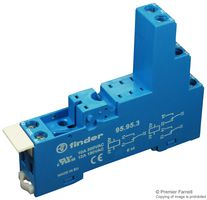 FINDER 95.95.3 Relay Socket, DIN Rail, Panel, Screw, 8 Pins, 10 A, 250 V, 95 Series