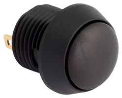 EOZ FL13NN Industrial Pushbutton Switch, IP67, FL Series, 13.5 mm, SPST-NO, Momentary, Round Domed, Black