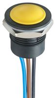 APEM IAR5F1500 Industrial Pushbutton Switch, 16mm, IP65, IP67, IA Series, 16.2 mm, SPDT, Momentary, Round, Yellow