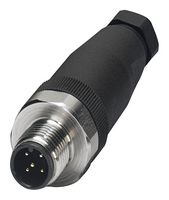 PHOENIX CONTACT 1553187 Sensor Connector, IP67, M12, Male, 5 Positions, Screw Pin, Straight Cable Mount