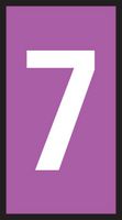 HELLERMANNTYTON 561-03677 WIC3-7-PA66-VT Wire Marker, Snap On Pre Printed, 7, White, Violet, 8mm x 3mm, 5.3 mm