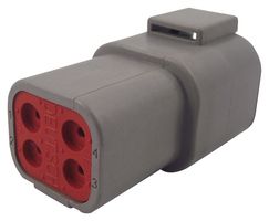 TE CONNECTIVITY - DEUTSCH DTP04-4P-C015 Automotive Connector Housing, IP68, DTP Series, Receptacle, 4 Ways, DTP Series Pin Contacts