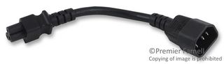 EATON TRIPP LITE P014-06N Mains Power Cord, IEC 60320 C14 to IEC 60320 C5, 152 mm, 2.5 A, 250 V, Black