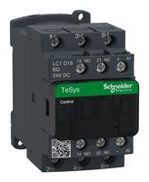 SCHNEIDER ELECTRIC LC1D18BD Contactor, LC1D, 18 A, DIN Rail, 690 VAC, 3PST-NO, 3 Pole, 15 hp