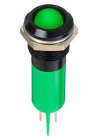 APEM Q12P1BXXG12 LED Panel Mount Indicator, Green, 12 VDC, 12 mm, 20 mA, 60 mcd