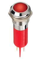 APEM Q12P1CXXR24 LED Panel Mount Indicator, Red, 24 VDC, 12 mm, 20 mA, 350 mcd