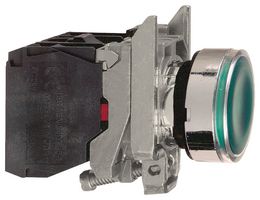 SCHNEIDER ELECTRIC XB4BW33B5 Industrial Pushbutton Switch, Harmony XB4 Series, 22.5 mm, SPST-NO, SPST-NC, Momentary, Flush