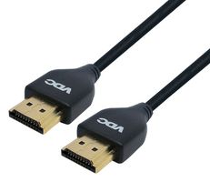 VDC 104-082-070 Audio / Video Cable Assembly, High Speed 4K, HDMI Plug, HDMI Plug, 2.3 ft, 700 mm, Black