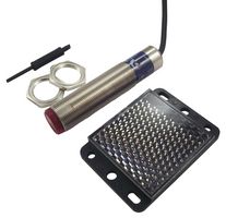 TELEMECANIQUE SENSORS XU9M18MA230 Photoelectric Sensor, Retroreflective, M18, OsiSense XU Series, NO, 2 m, 24 to 240 Vac/dc