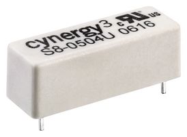 SENSATA / CYNERGY3 S8-0504VU Reed Relay, Miniature, SPST-NO, 5 VDC, S8 Series, Through Hole, 120 ohm, 1 A