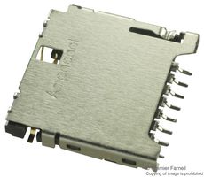 AMPHENOL COMMUNICATIONS SOLUTIONS 114-00841-68 Memory Card Connector, MicroSD, Push-Pull, 8 Contacts, Copper Alloy, Gold Plated Contacts