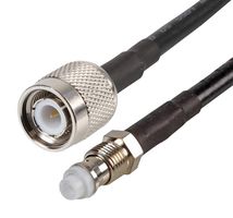 SIRETTA ASMZG1000F058L13 RF / Coaxial Cable Assembly, 33 ft, 10 m, RG58, TNC Plug, FME Socket, 50 ohm
