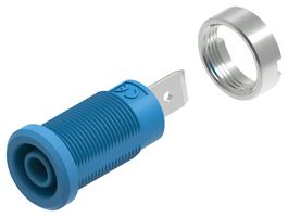 MULTICOMP PRO 76-1492 Banana Test Connector, Jack, Panel Mount, 36 A, 1 kV, Nickel Plated Contacts, Blue