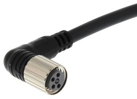 OMRON INDUSTRIAL AUTOMATION XS3F-M422-405-A Sensor Cable, 90° M8 Receptacle, Free End, 4 Positions, 5 m, 16.4 ft, XS3F Series