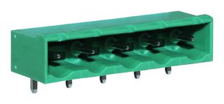 CAMDENBOSS CTBP9558/5 Terminal Block, Closed End, Header, 7.62 mm, 5 Ways, 15 A, 300 V, Through Hole Right Angle