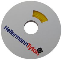 HELLERMANNTYTON 553-40350 TULT3-1YE-PO-X-YE Heat Shrink Tubing, 3:1, 0.118 ", 3 mm, Yellow, 577.4 ft, 176 m