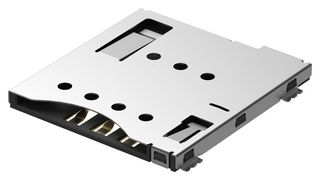 GCT SIM7100-6-1-15-00-A Memory Card Connector, Micro SIM, Push-Push, 6 Contacts, Phosphor Bronze, Gold Plated Contacts
