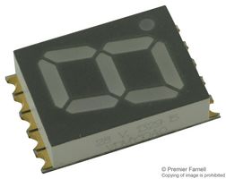 VISHAY VDMY10A0 7 Segment LED Display, Yellow, 20 mA, 2 V, 30.25 mcd, 1, 10 mm