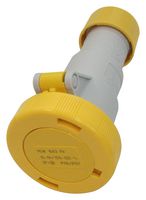 ILME PEW1643PV Pin & Sleeve Connector, 2P+E, 16 A, 110 V, Cable Mount, Socket, 2P+E, Yellow