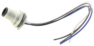AMPHENOL LTW M12A-04PFFC-SF8B15 Sensor Cable, M12 Receptacle, Free End, 4 Positions, 150 mm, 5.9 ", M Series